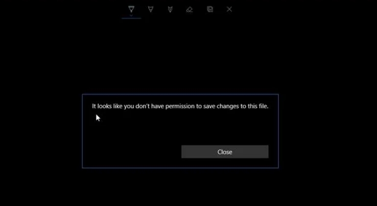 Il semble que vous n'ayez pas la permission d'enregistrer les modifications de ce fichier