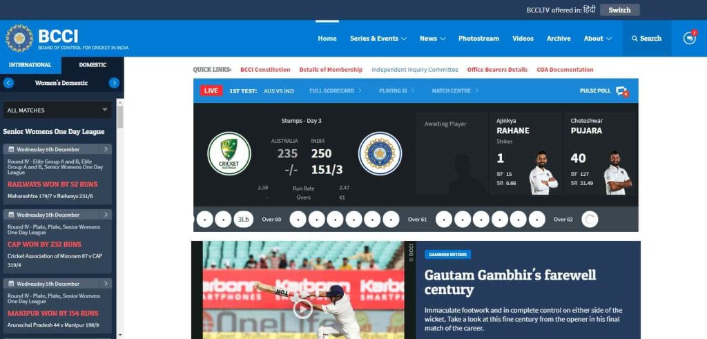 Sitios de Streaming de Cricket en Vivo