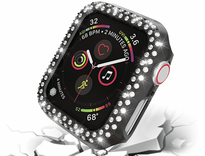 Esta es la Funda de Diamantes de Doble Fila para Apple Watch Series 5 de 44 mm y 40 mm.