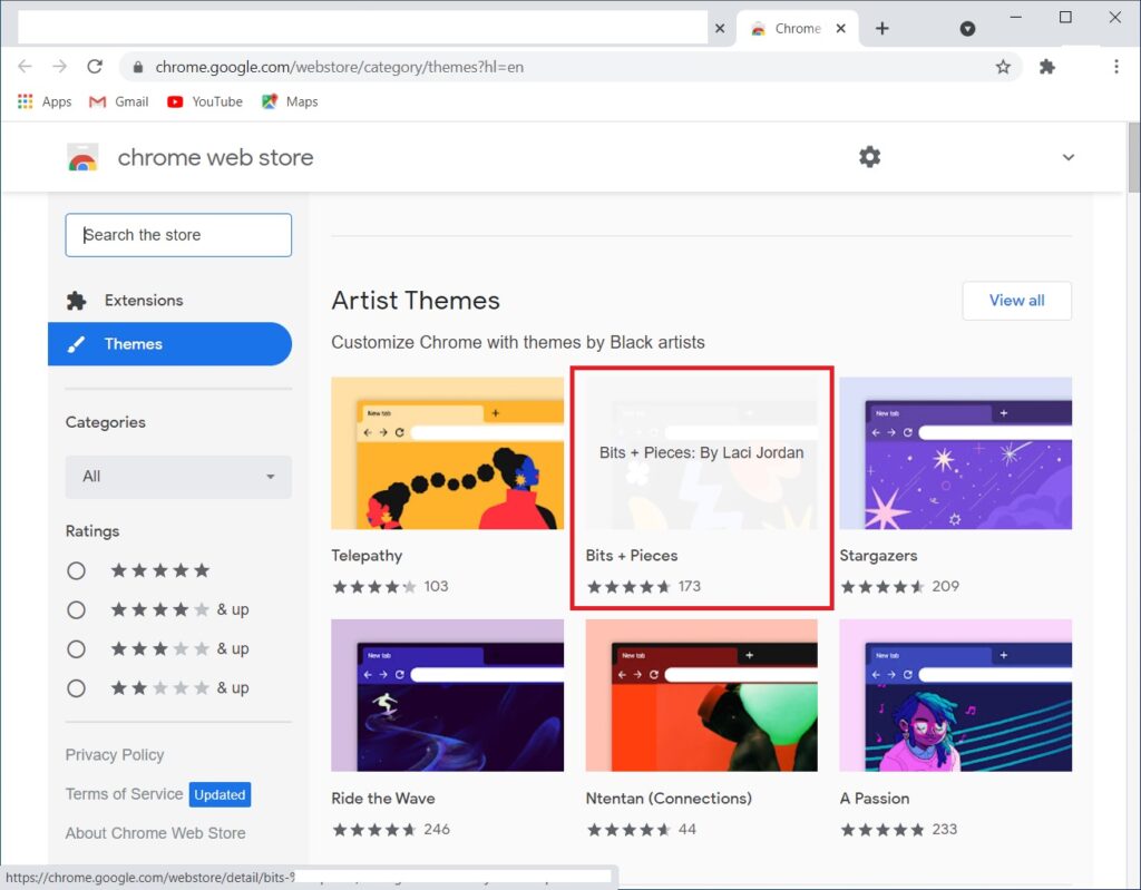 Изменить фон Google