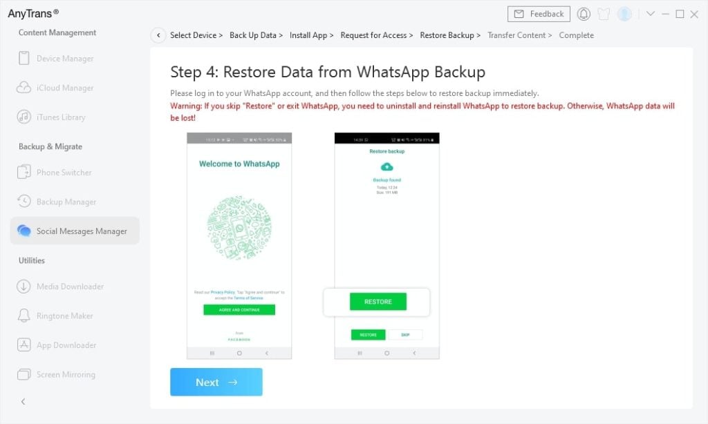 Transferir WhatsApp Para iPhone De Android