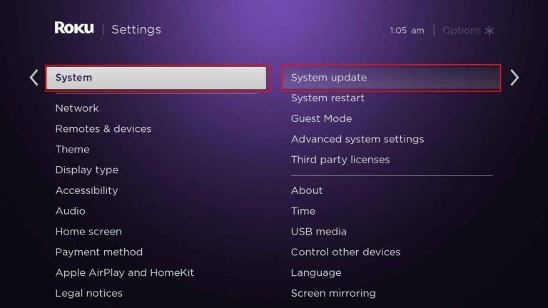 Atualização do Sistema Roku TV - Roku AirPlay Não Funcionando