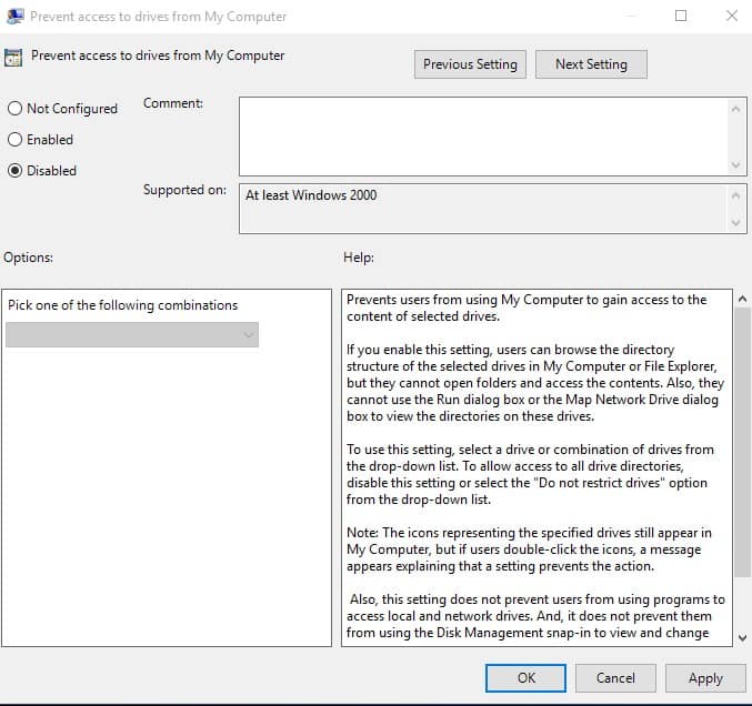 Windows 10のドライブへのアクセスを制限する方法? 1