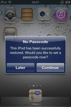 Ripristino del Codice di Accesso Dimenticato su iPod touch