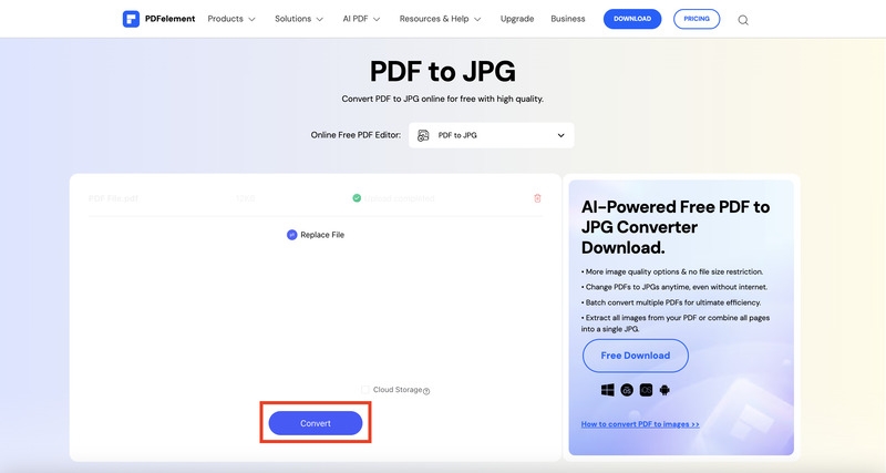 Convertir PDF a JPG en Línea Con PDFelement