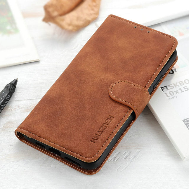 Custodia in Pelle Retro per iPhone 13 Pro Max