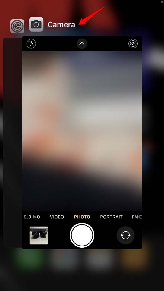 cerrar aplicación de cámara en iPhone