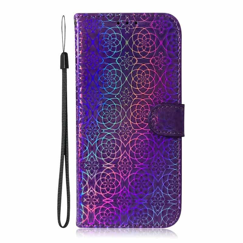 Custodia in PU pelle colorata a gradiente per ragazze per iPhone 11, iPhone 11 Pro e iPhone 11 Pro Max