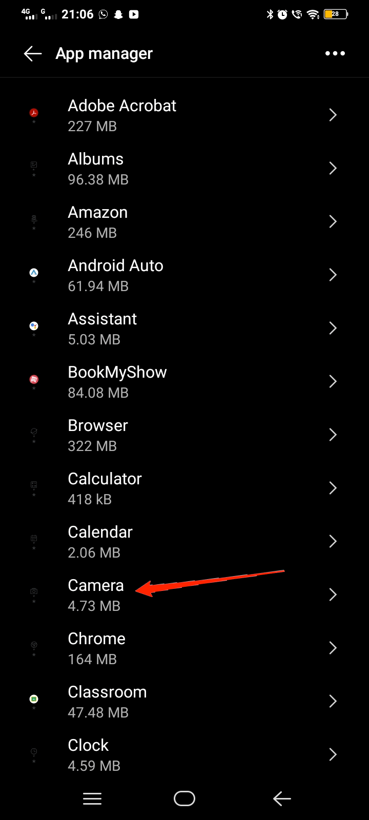 カメラ設定 Android