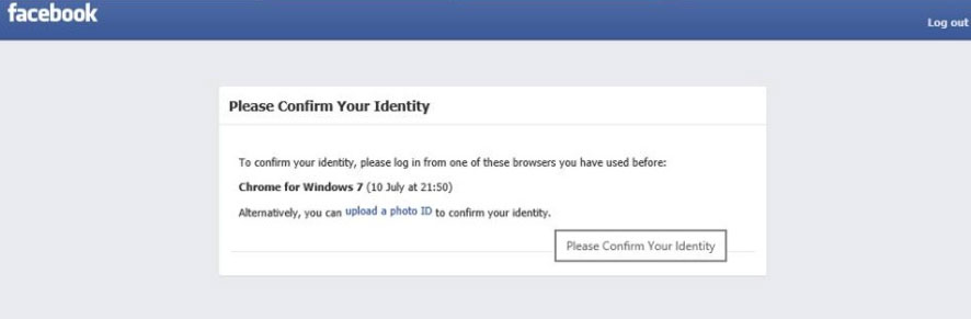 Confirma tu identidad con Facebook