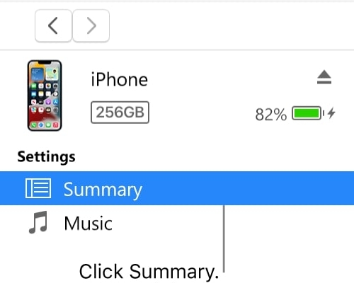 Mettre à jour l'iPhone via PC - L'iPhone 14 Pro ne s'allume pas