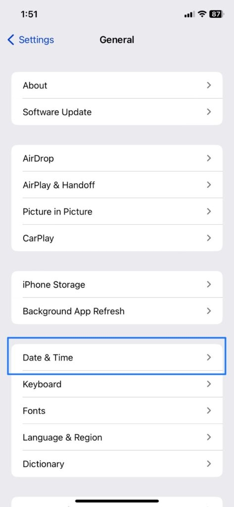 Paramètres généraux iPhone - L'iPhone ne peut pas accéder à certains sites