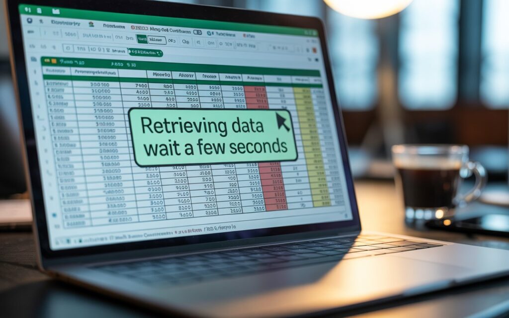 Correction : Erreur « Récupération des données, veuillez patienter quelques secondes » dans MS Excel 1