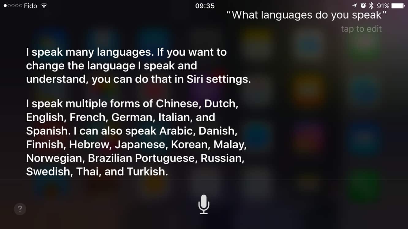 Siriは音声アシスタントの言語サポートでリードしています