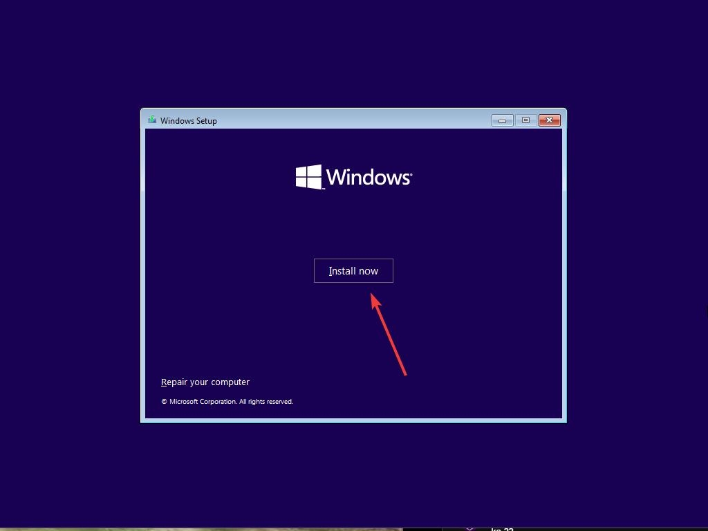 Windows 10 설치