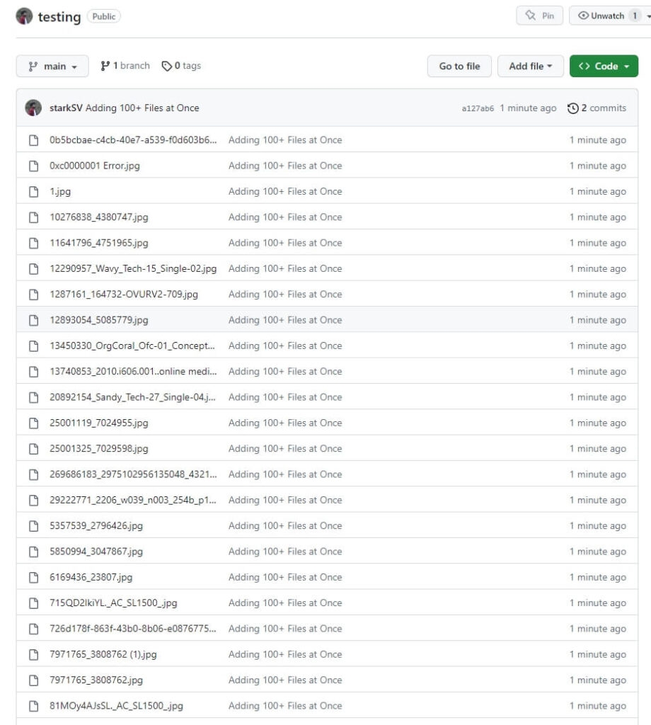 100+ Dateien auf einmal - Mehr als 100 Dateien auf GitHub hochladen