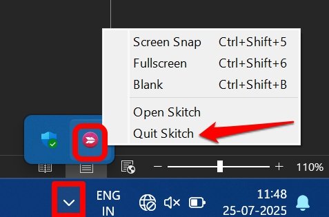 Windows 시스템 트레이에서 앱 종료
