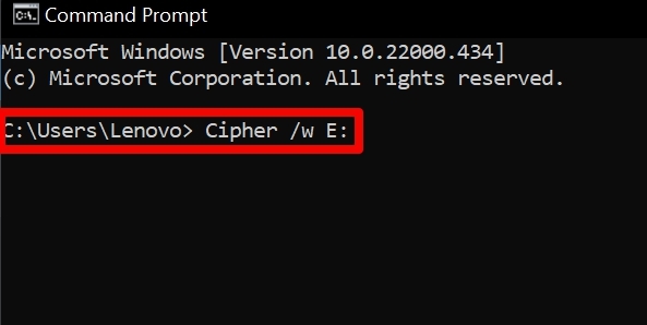 cipher 명령 프롬프트