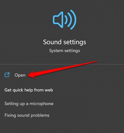 Soundeinstellungen öffnen
