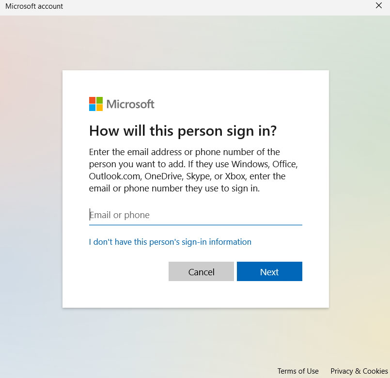 Crea un nuovo account utente Windows - Errore 0x800701B1 su PC Windows