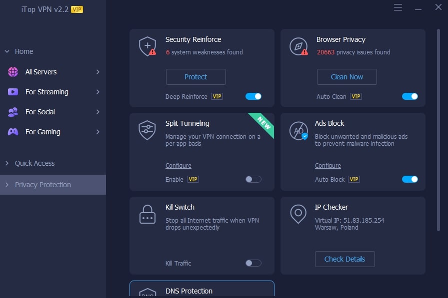 Critique d'iTop VPN
