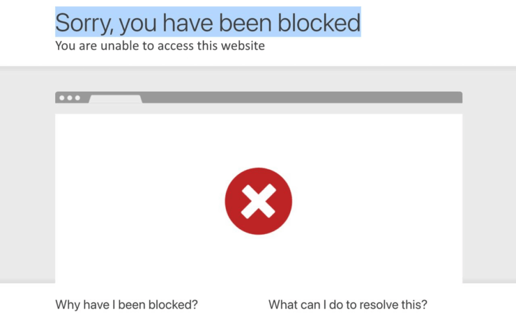 Entschuldigung, Sie wurden blockiert: Was ist das und wie kann man es beheben?
