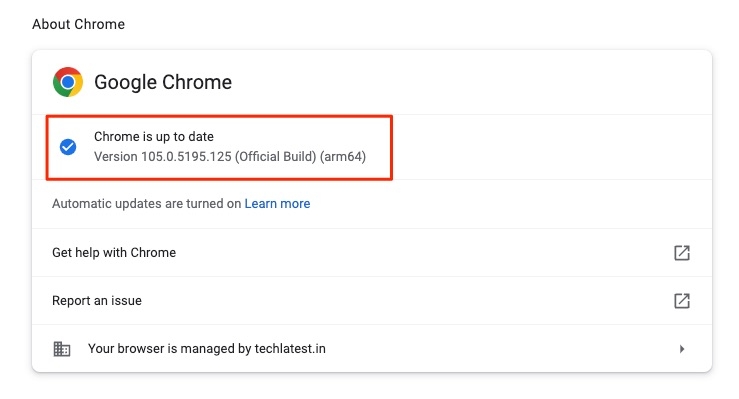 Actualizar navegador Chrome - Error de Chromecast disponible para sitios de video específicos