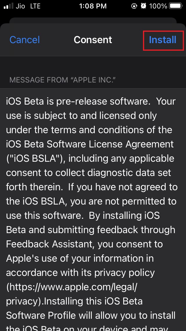 installer iOS