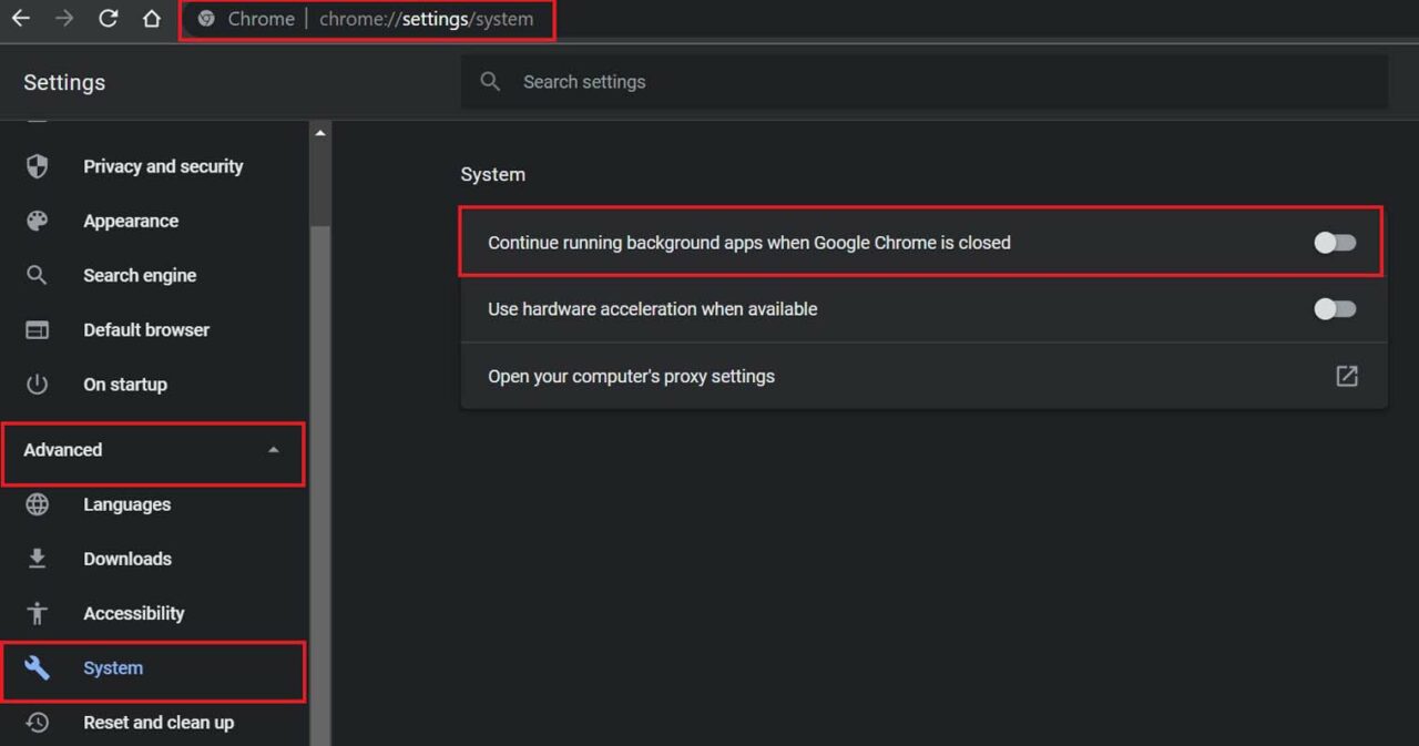 disabilita app in background in Chrome