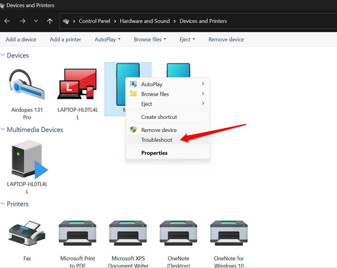 dépanner le disque dur externe sur Windows