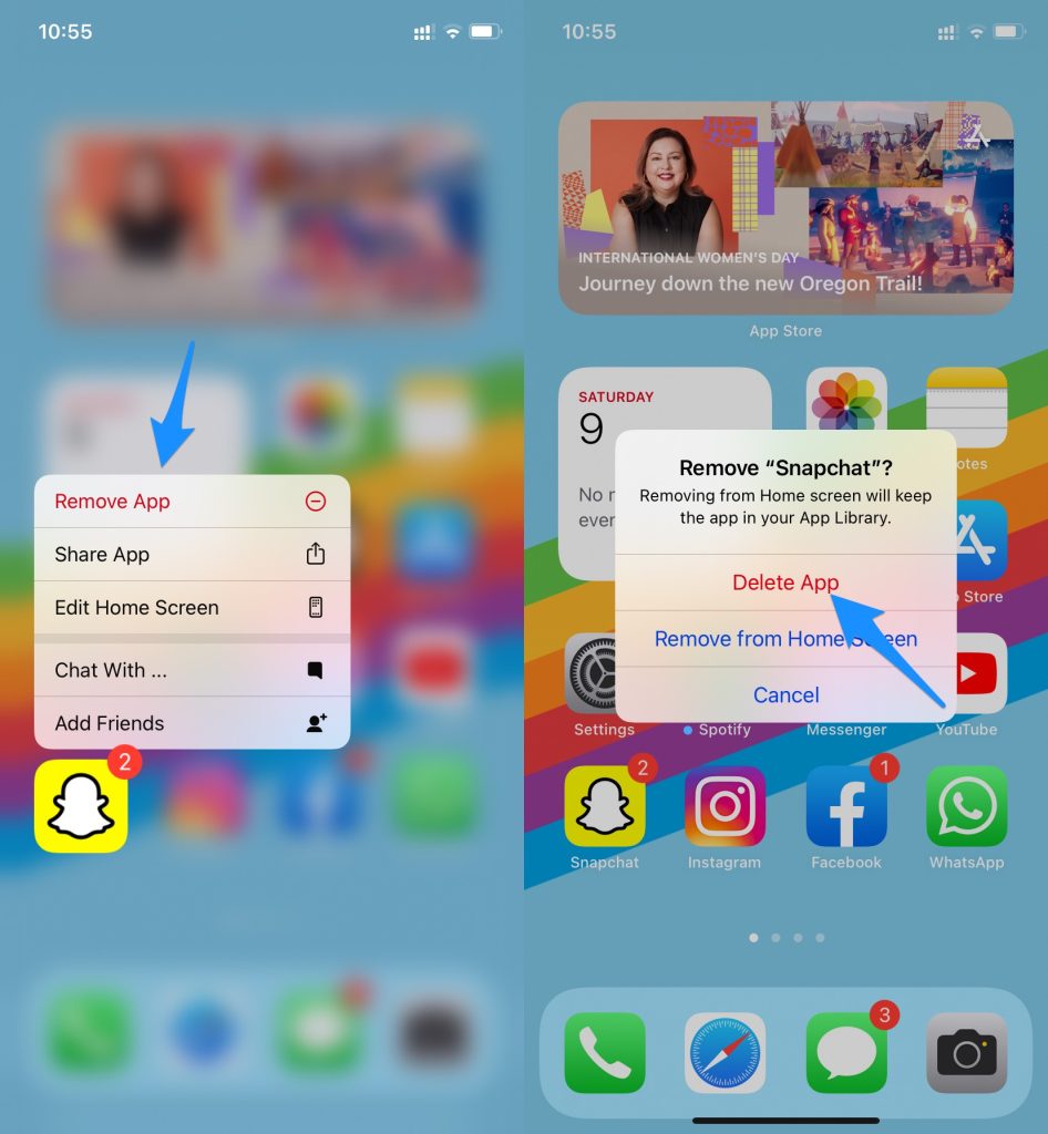 Snapchat löschen iPhone