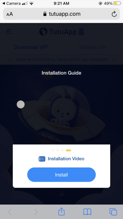 Klicken Sie auf die „Download VIP“-App am Ende der Webseite