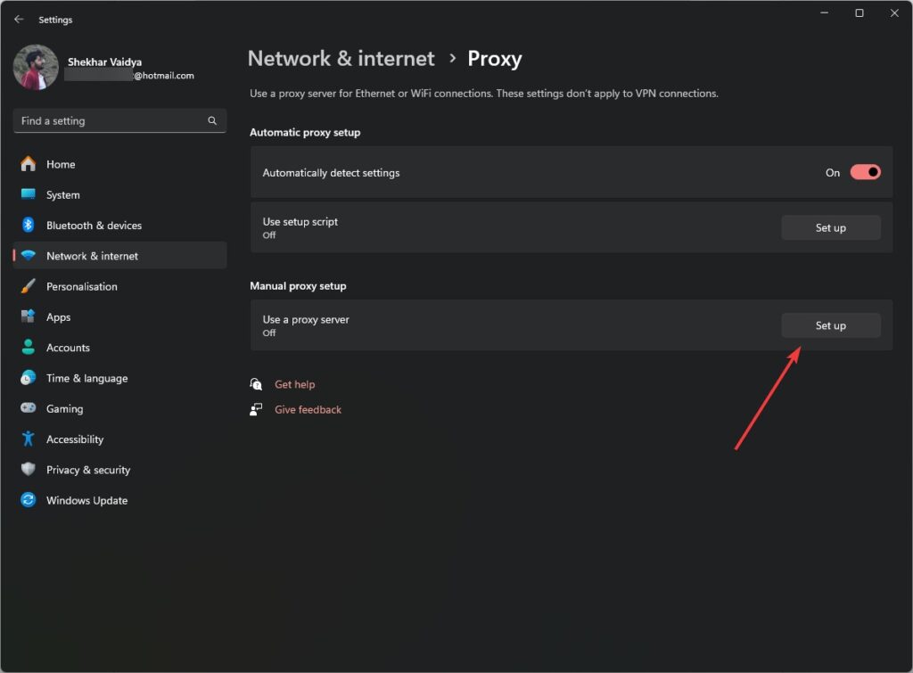 Proxy Windows