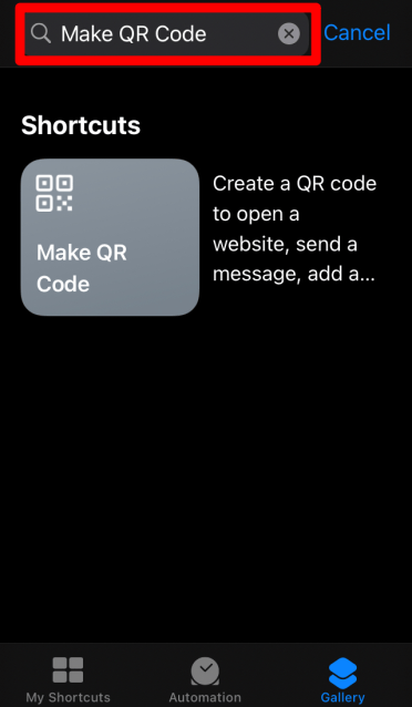 Crea codice QR