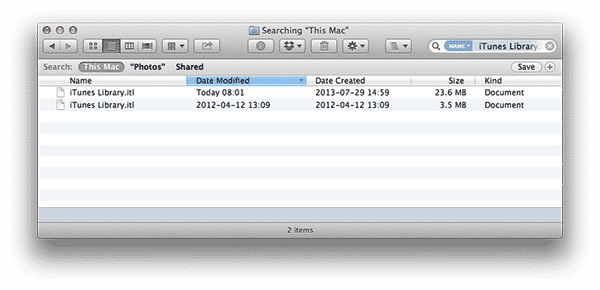 iCloud 활성화 후 iTunes 라이브러리 사라짐