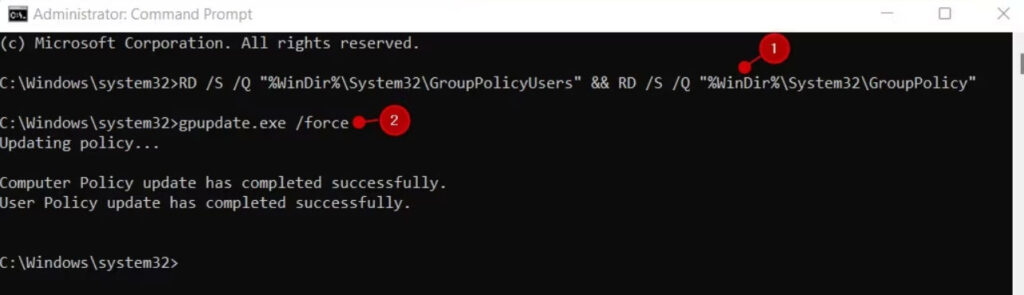 Restablecer la Configuración de Directivas de Grupo Local