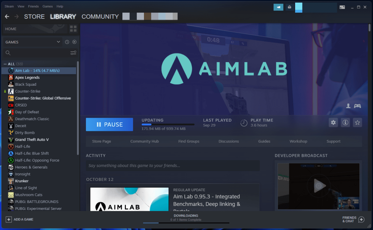3 - Steamがゲームを自動的に更新しています