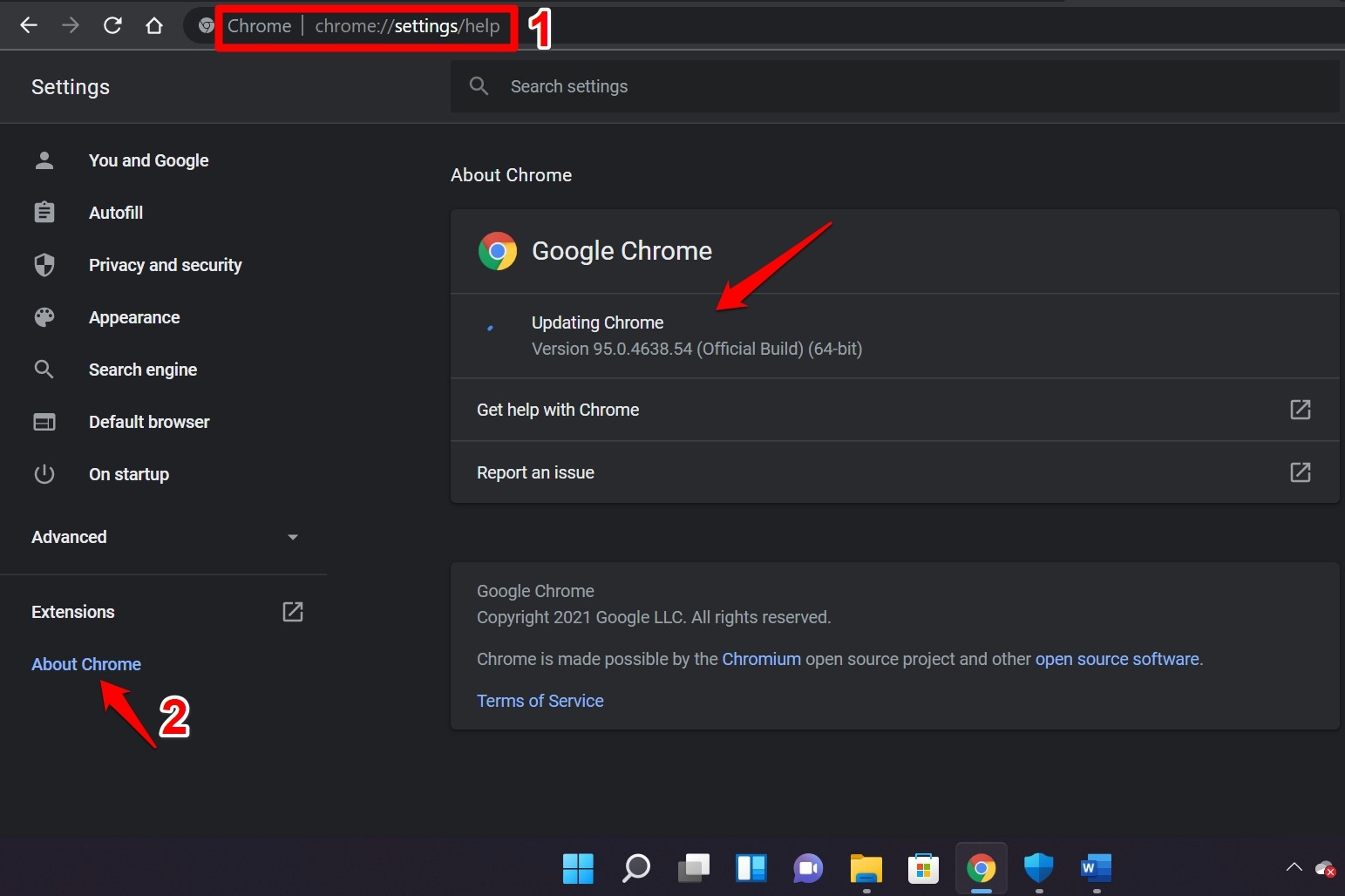 actualizar navegador Chrome