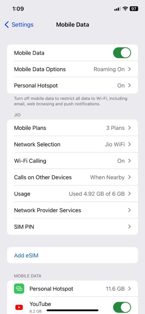 Configuraciones de Datos Móviles de iPhone - Arreglar si iCloud Fotos No Sincroniza