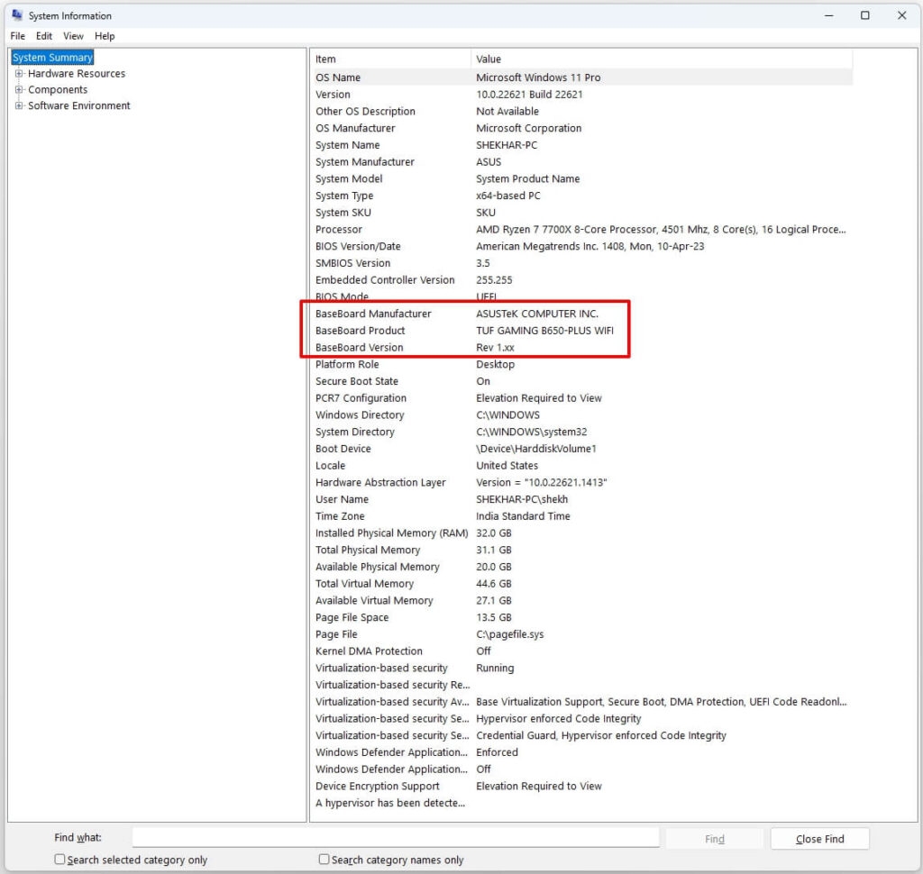 Información del sistema de hardware - ¿Cuál es mi placa base?