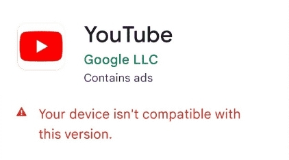 Il tuo dispositivo non è compatibile con questa versione