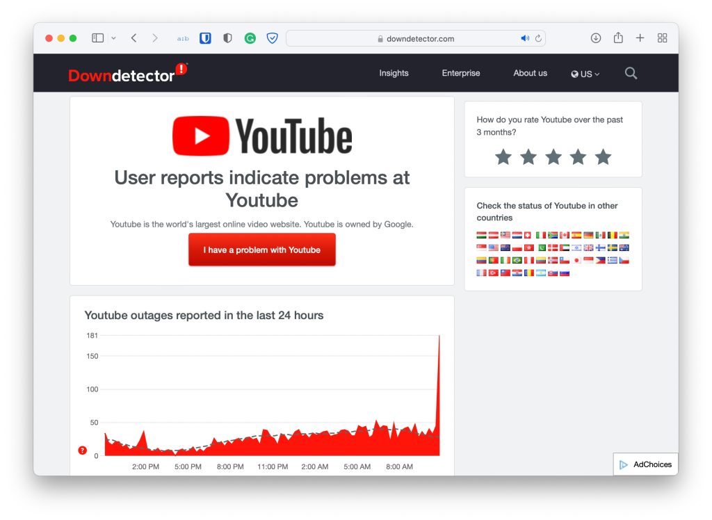 Downdetector - YouTube TV funktioniert nicht auf Firestick