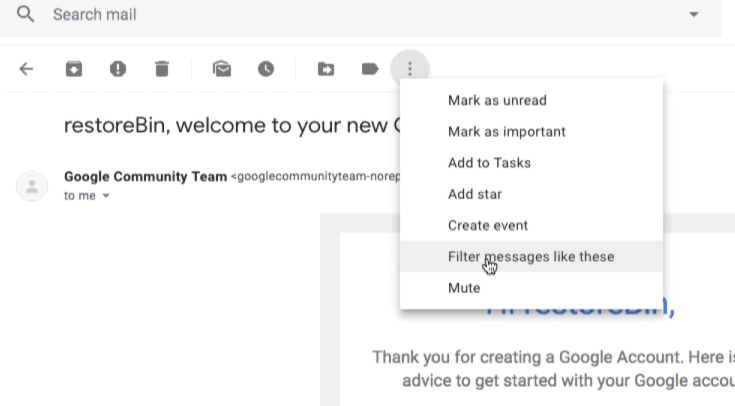 Filtrer les messages comme ceux-ci dans Gmail