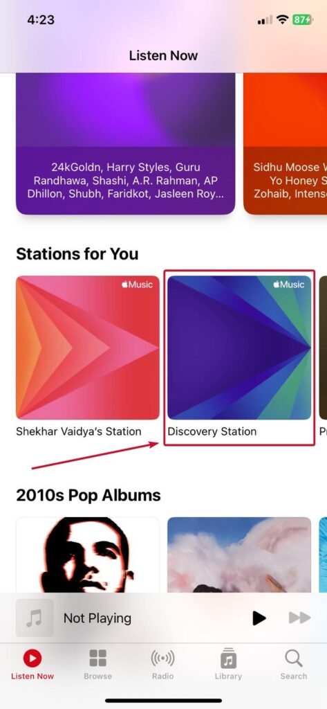 Apple Music Discovery Station