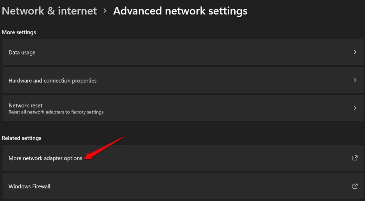 more network adapter options