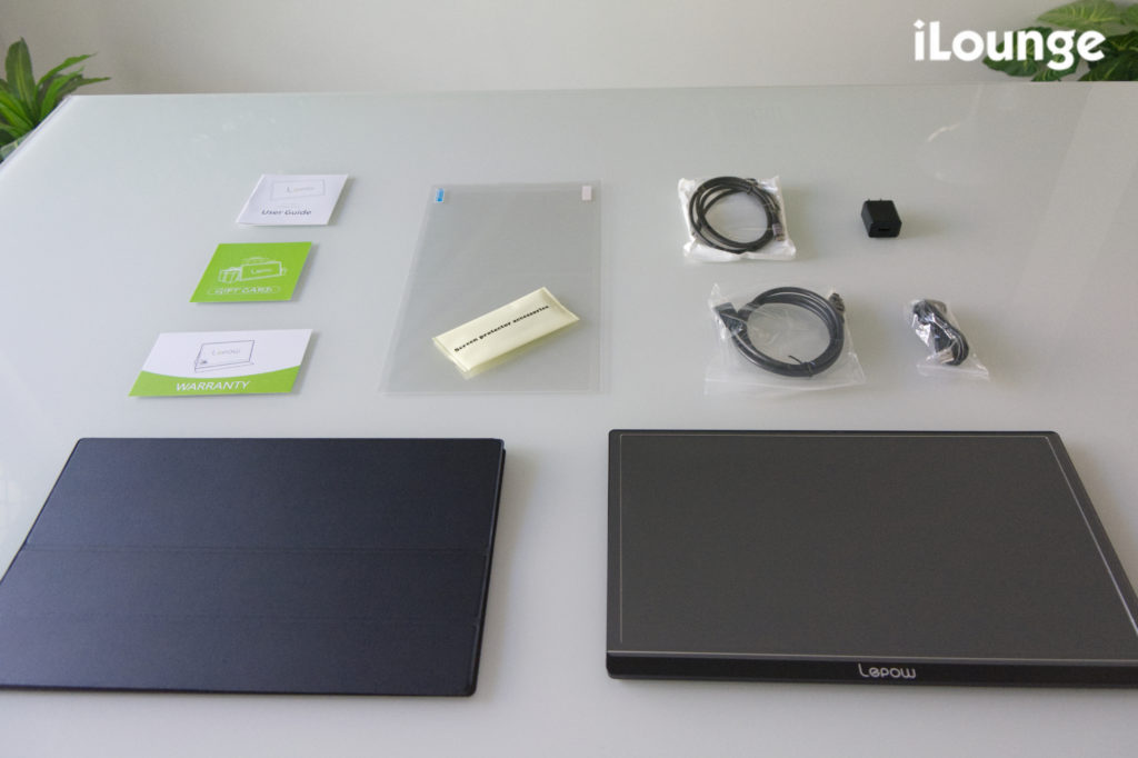 Le cose incluse nella scatola del Monitor Portatile Lepow.