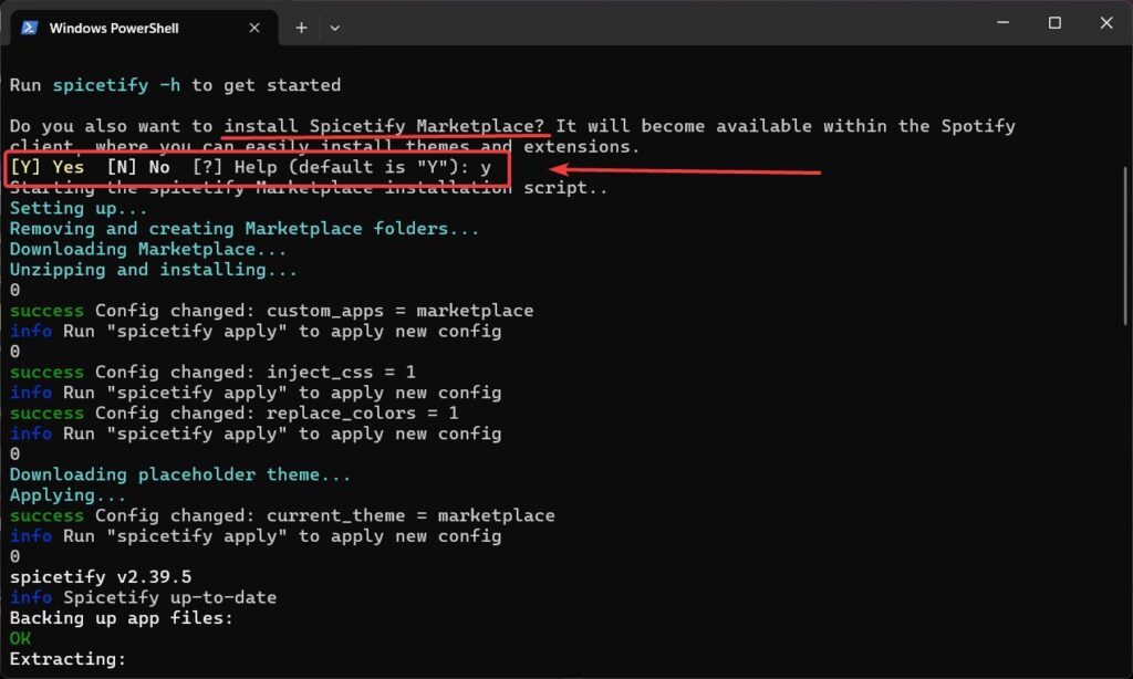 Installazione del Marketplace di Spicetify