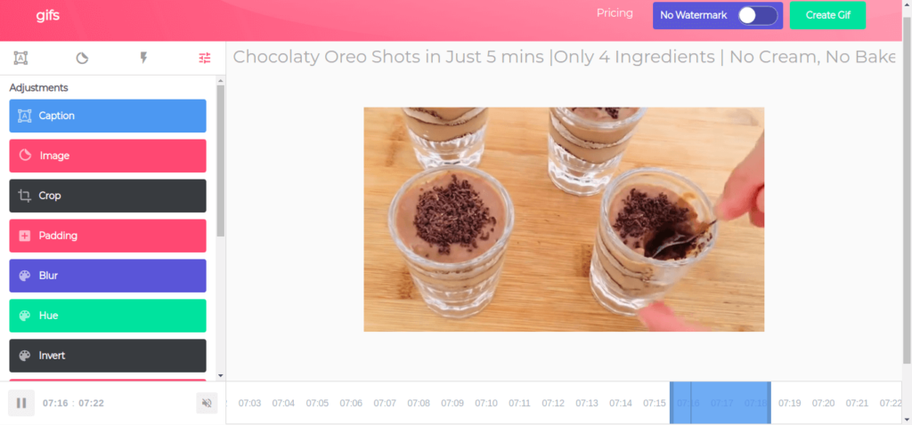 create GIFs from YouTube Videos