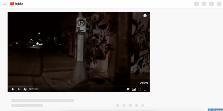 Écran de lecture vidéo YouTube en blanc et ne se charge pas