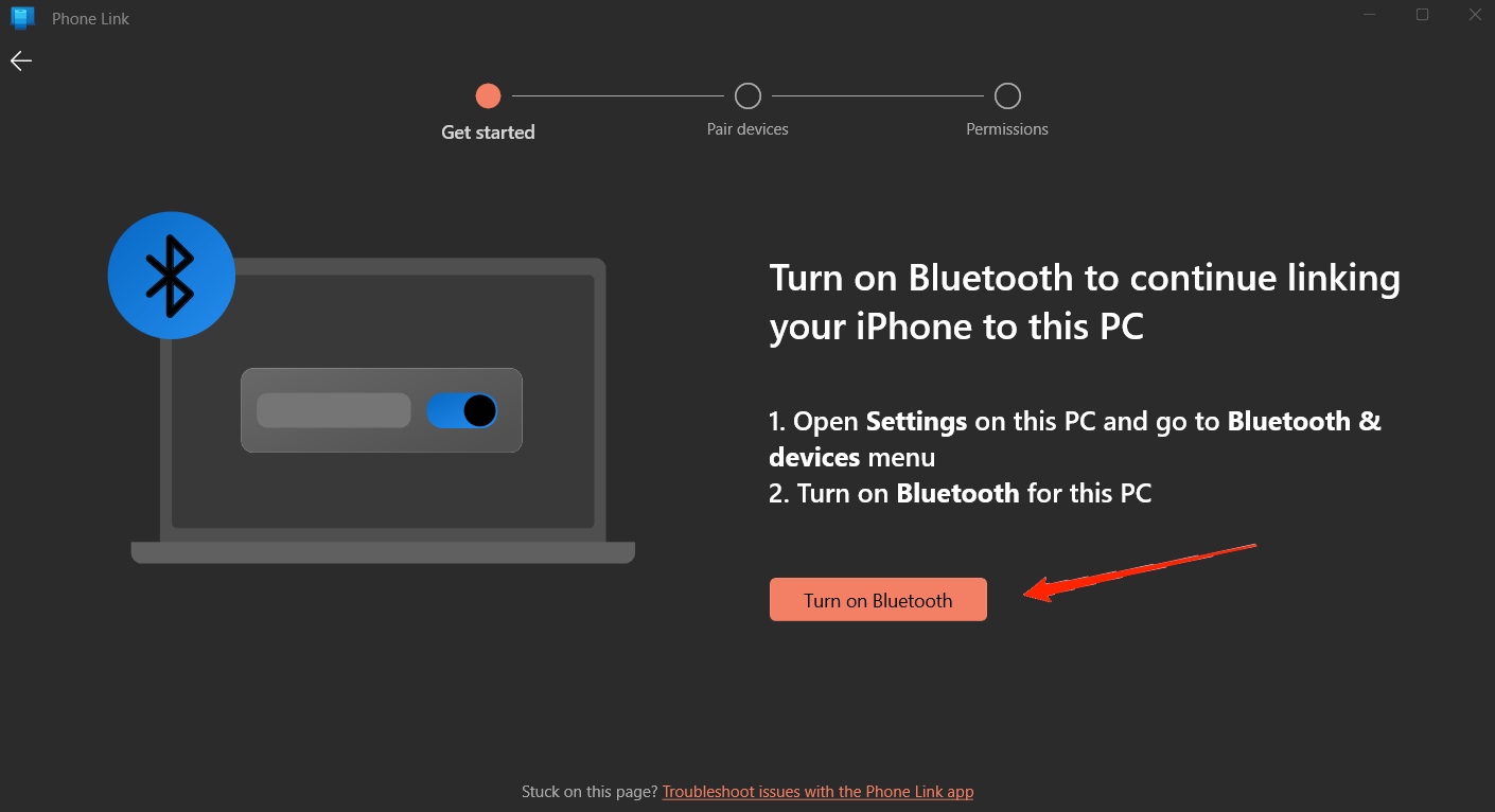 Klicken Sie auf Bluetooth aktivieren.